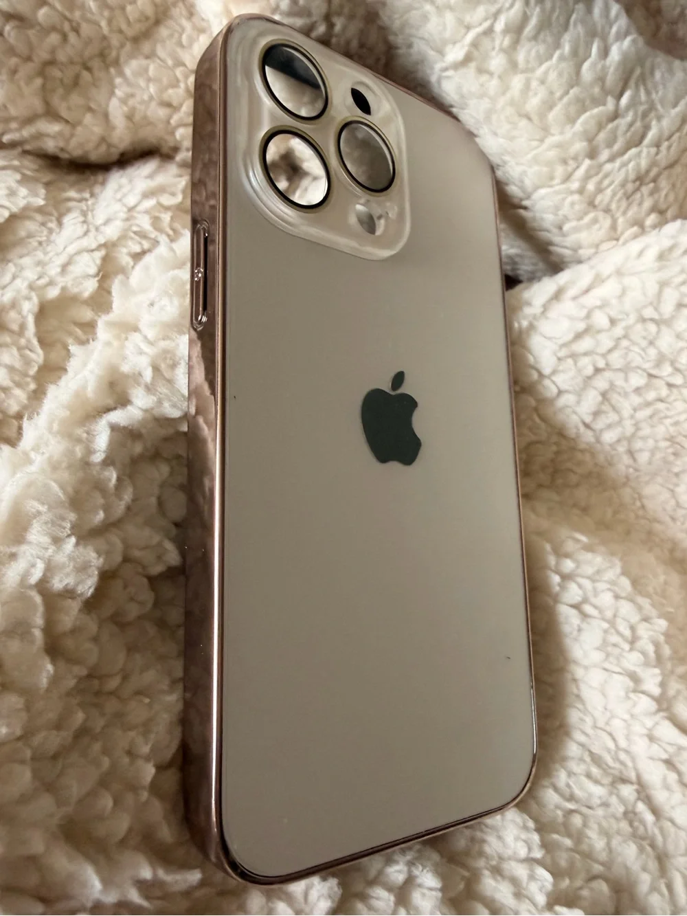 Apple iPhone 13 Pro Case-Style Gold Back with Gold Frame